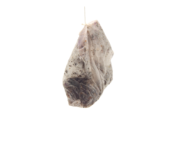 used tea bag on spoon png