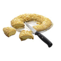 sweet bisulan donut with hole and sugar png