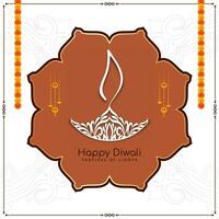 Beautiful Happy Diwali Indian festival cultural background design vector