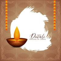 Religious Happy Diwali Indian festival decorative background vector