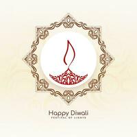 Happy Diwali traditional Indian festival greeting background vector