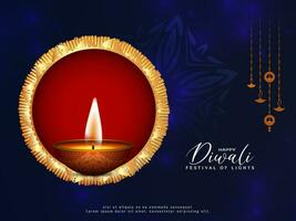 hermosa contento diwali religioso indio festival antecedentes vector