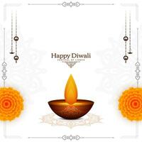 Beautiful Happy Diwali religious Indian festival background vector