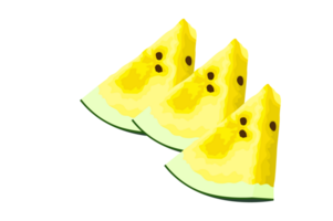 yellow watermelon with a transparent background png