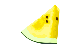 yellow watermelon with a transparent background png