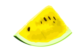 yellow watermelon with a transparent background png