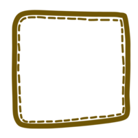 Stitched Brown Square png