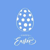 Easter card concept with lettering and easter egg vector