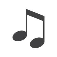 Music notes icon, musical key sign vector illustration.