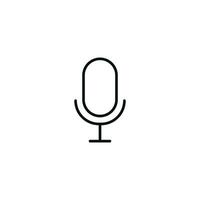 Microphone line icon isolated on white background vector