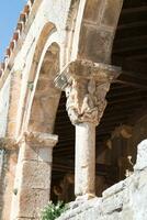 Beautiful arcade in Sepulveda church, devoted to Saint Salvador photo