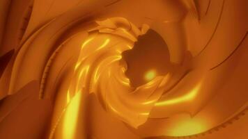 Abstract futuristic background of orange glowing energy waves and hi-tech magic lines video