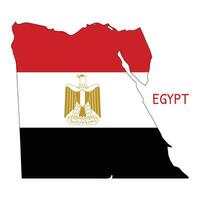 Egipto nacional bandera conformado como país mapa vector