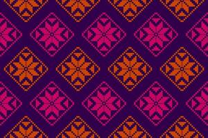 tela mexicano estilo. geométrico étnico flor sin costura modelo tradicional. azteca tribal ornamento impresión. vector