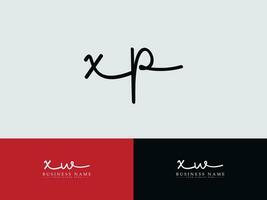 Luxury Xp Logo Icon, Initial XP Signature Letter Logo vector