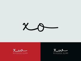 Luxury Xo Logo Icon, Initial XO Signature Letter Logo vector