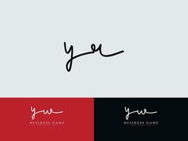 Initial Yr Signature Letter Logo, Modern YR Logo Icon Vector Art