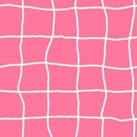 Modern pink twisted seamless pattern with grid vector