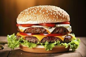 Best Hamburger Ever.  AI Generated photo