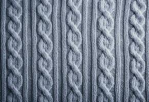 Knitted sweater texture, background with copy space. AI Generated photo