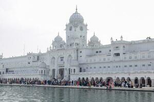 amritsar, India, julio 09 2023 - ver de detalles de arquitectura dentro dorado templo harmandir sahib en amritsar, Punjab, India, famoso indio sij punto de referencia, dorado templo, el principal templo foto