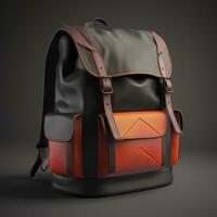 Front image of backpack for mockup purposes Generative AI photo