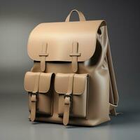 Front image of backpack for mockup purposes Generative AI photo
