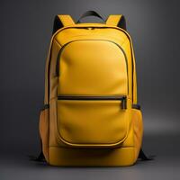 Front image of backpack for mockup purposes Generative AI photo