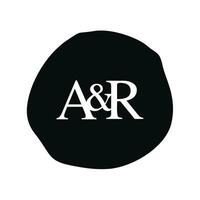 AR Initial logo letter brush monogram comapany vector