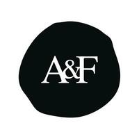 AF Initial logo letter brush monogram comapany vector