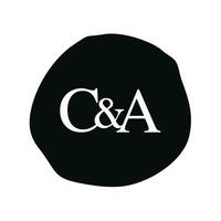 CA Initial logo letter brush monogram comapany vector