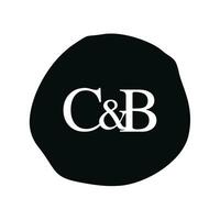 CB Initial logo letter brush monogram comapany vector