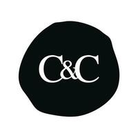 CC Initial logo letter brush monogram comapany vector