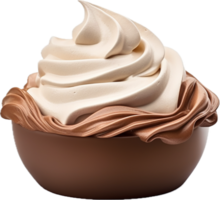 Chocolate whipped cream png with AI generated.