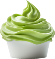 Green whipped cream png with AI generated.