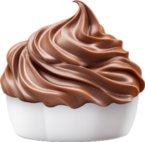 Chocolate whipped cream png with AI generated.