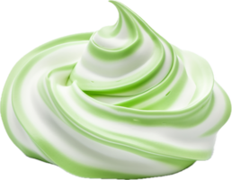 Green whipped cream png with AI generated.