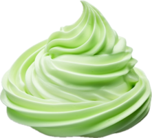Green whipped cream png with AI generated.