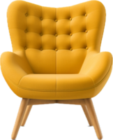 modern geel fauteuil PNG met ai gegenereerd.