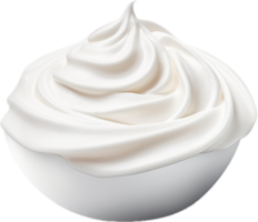 White whipped cream png with AI generated.