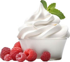 White whipped cream png with AI generated.