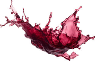 rojo vino chapoteo png con ai generado.