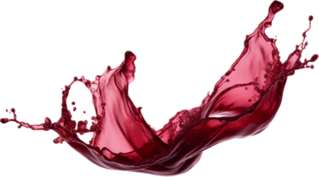 rojo vino chapoteo png con ai generado.