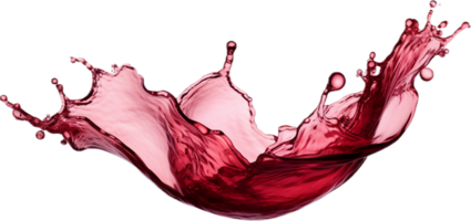 Red wine splash png with AI generated.