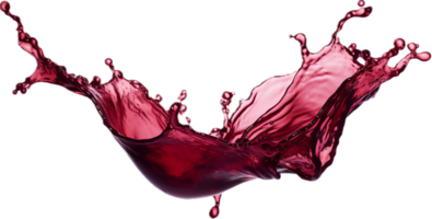 Red wine splash png with AI generated.