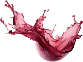 Red wine splash png with AI generated.