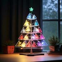 robotics arduino soldering kit modern christmas tree with lights , generated by AI photo