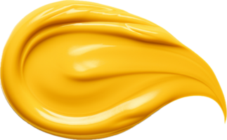 Dripping mustard smear png with AI generated.