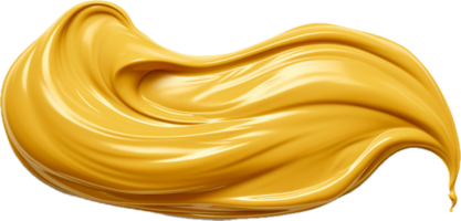 Dripping mustard smear png with AI generated.