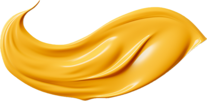 Dripping mustard smear png with AI generated.